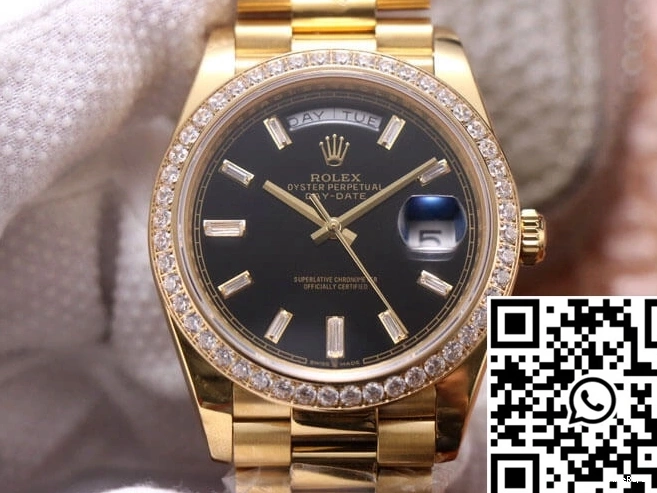 Factory EW Day-Date Yellow Black Dial M228348RBR-0001 Rolex Gold 1114
